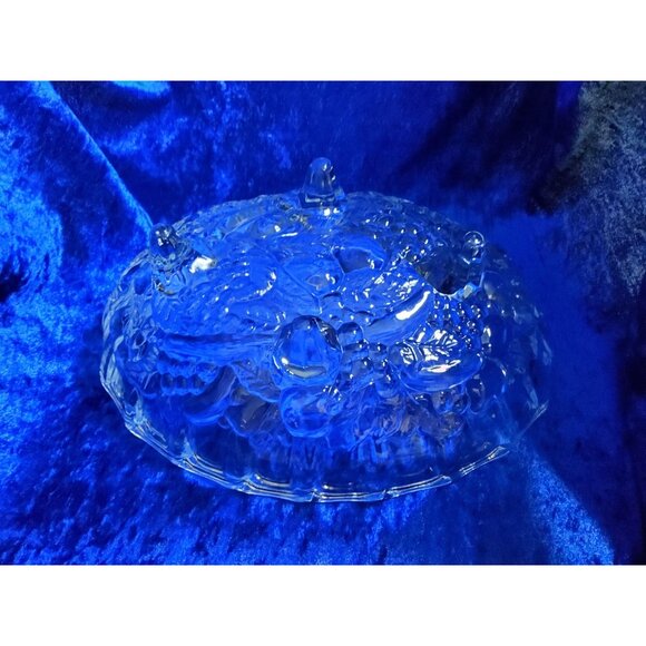 Vintage Indiana Glass Harvest Grape Large Oval Footed Fruit Bowl / Centerpiece - Picture 2 of 4